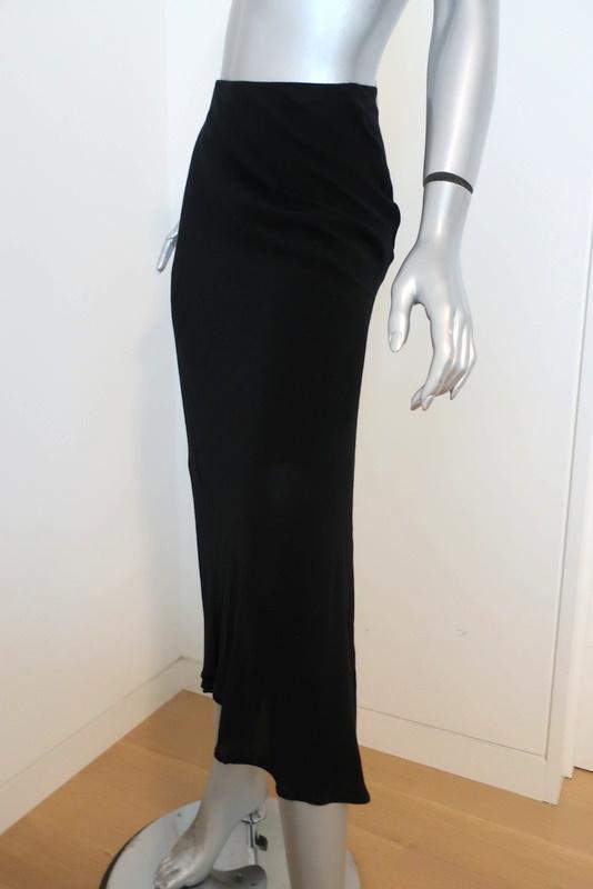 Short, draped black crepe skirt | The Kooples Women