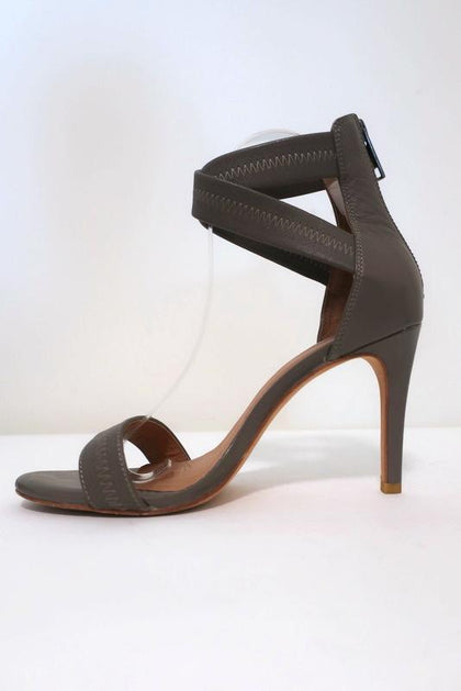 Joie Sandals Elaine Gray Crisscross Elastic & Leather Size 38.5 Open T –  Celebrity Owned