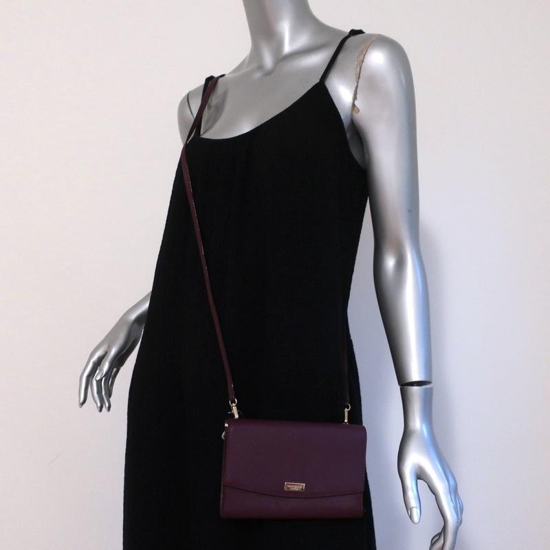 Kate Spade Laurel Way Winni Crossbody Bag Deep Plum Leather Clutch Wal –  Celebrity Owned