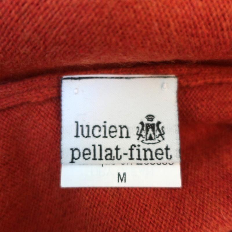 Lucien Pellat-Finet Cashmere Sweater Terracotta Metallic-Trim Size