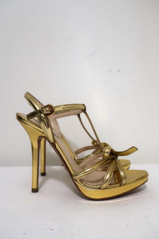 Sexy Louis Vuitton Gold Python Heel Sandals Size: 37 1/2