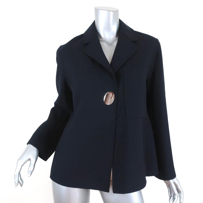 Sofie D'Hoore Jacket Navy Wool Twill Size 40 Single Button