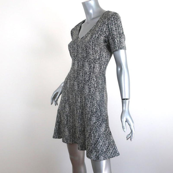 Theory Mini Dress Nikay Parcel Black/White Herringbone Tweed Size 4 Sh ...