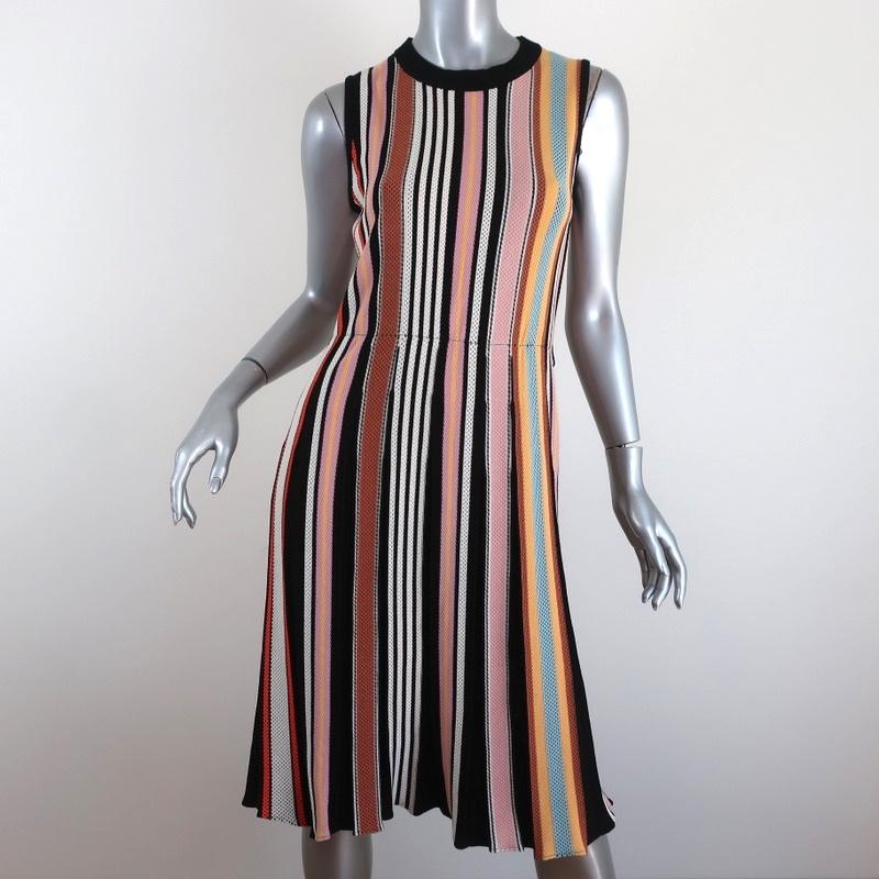 Tory Burch Sweater Dress Multicolor Striped Knit Size Small Sleeveless –  Celebrity Owned