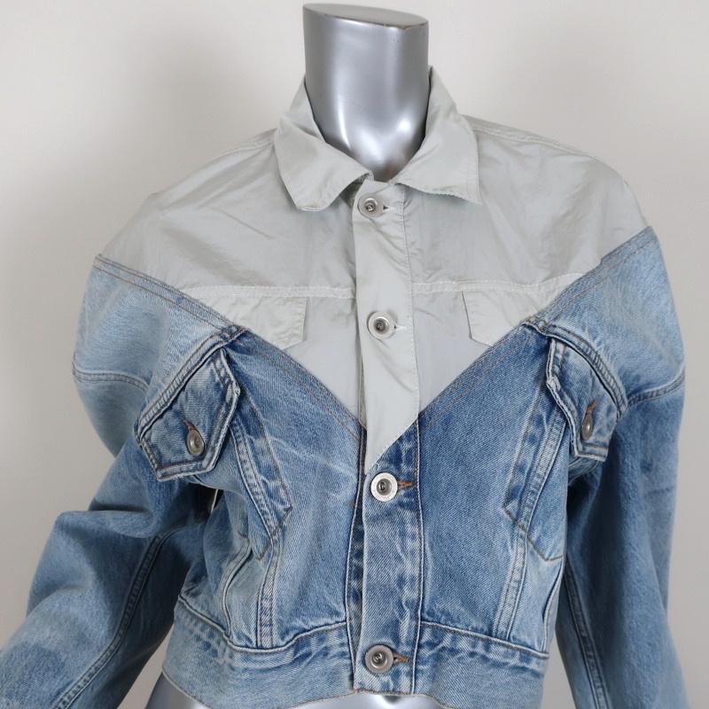 Louis Vuitton Cropped Denim Jacket BLACK. Size 50