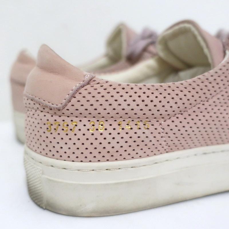 Louis Vuitton Pink Perforated Suede Low Top Sneakers Size 37.5 Louis Vuitton