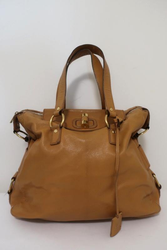 Yves Saint Laurent Muse Brown Leather Satchel Bag