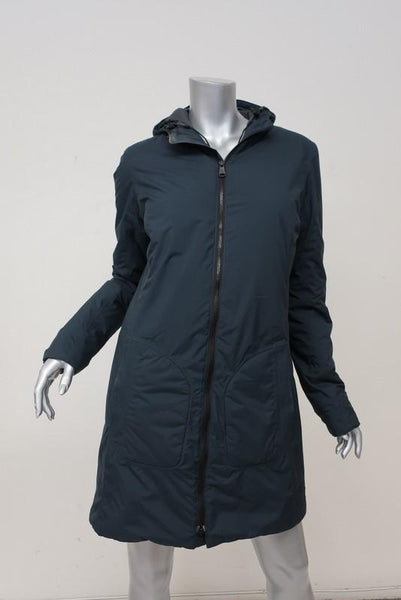Aether Apparel Arctic Trench Coat Navy Size 2 Hooded Primaloft Padded ...