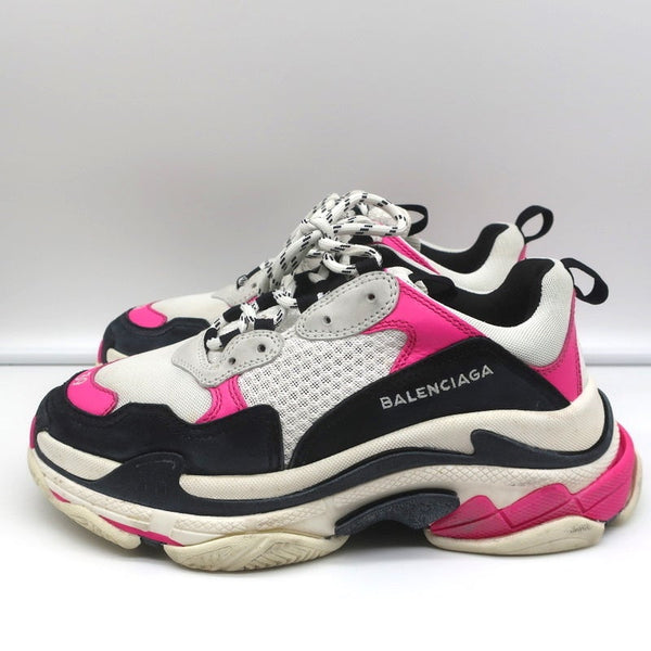 Balenciaga Triple S Faux-Leather Sneakers - Pink