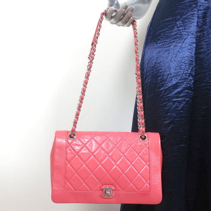 Chanel Enamel CC Quilted Leather Single Flap Bag Small