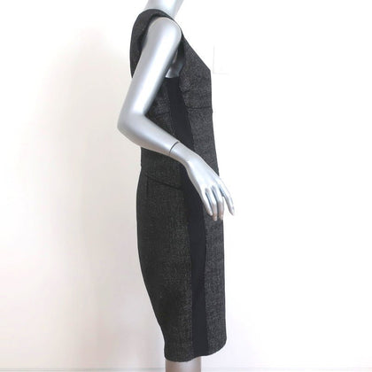 ELIE TAHARI Size 8 Wool blend Tweed and Poly-viscose sheath dress