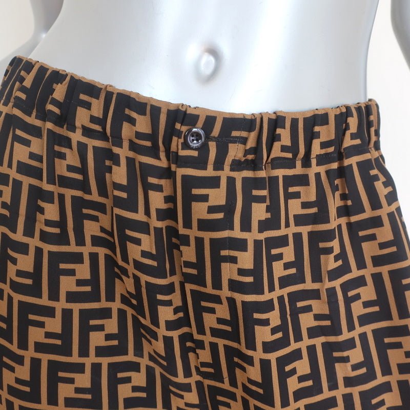 Fendi Fendi Ff Nylon Trousers Brown