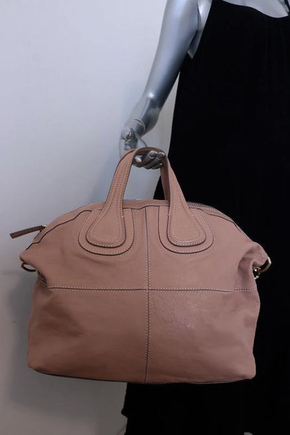 Givenchy Nightingale Medium Satchel Dusty Rose Leather Shoulder