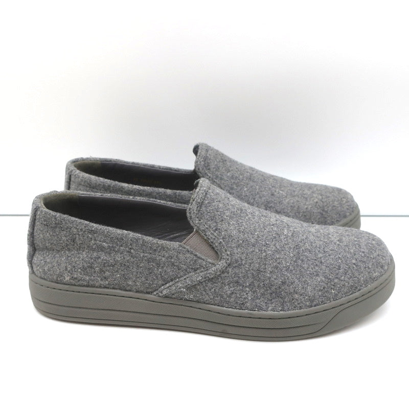 Prada Sport Slip-On Sneakers Gray Wool Felt Size  – Celebrity Owned