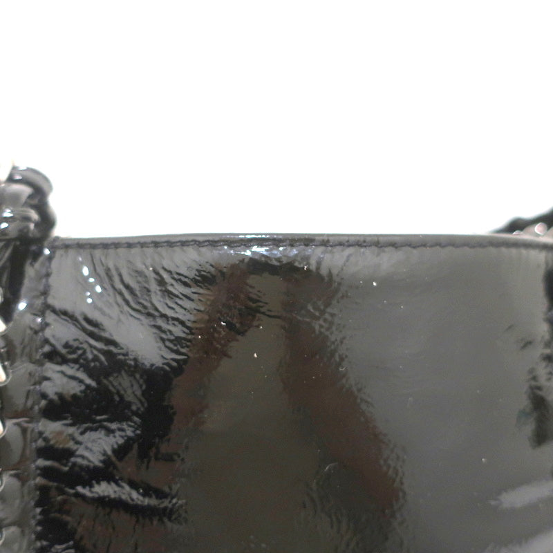 Luxe Ligne Bowler Shoulder bag in Patent leather, Silver Hardware