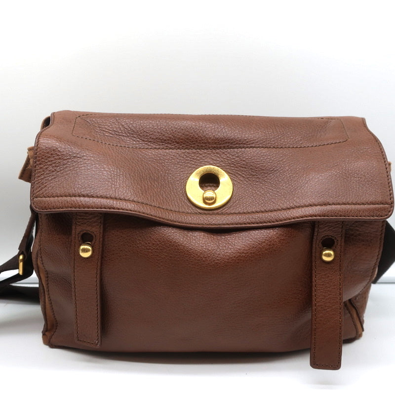Yves Saint Laurent Muse Two Messenger Bag Brown Leather Medium Shoulde –  Celebrity Owned