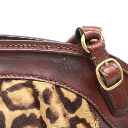 Leopard Clutch, Fold Over Clutch, Big Spot, Leopard Print Leather Clutch, Leopard Calf Hair Zipper Clutch, Leather Clutch, Leopard Purse