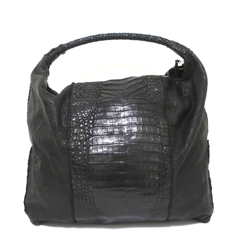 Mansur Gavriel Large Tote Crocodile-Embossed Bag - Grey