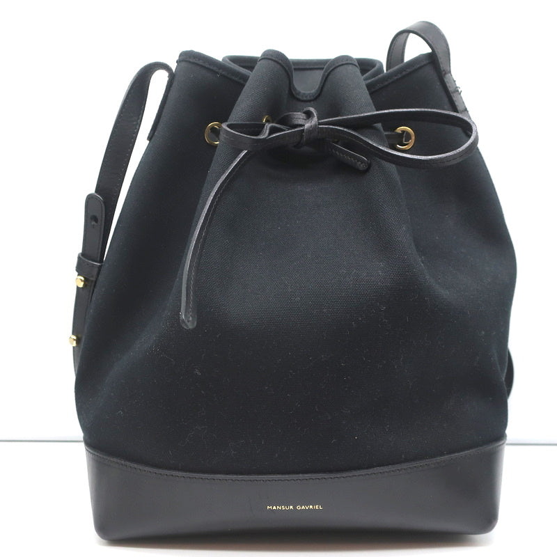 MANSUR GAVRIEL Canvas Bucket Tote Bag Large Black