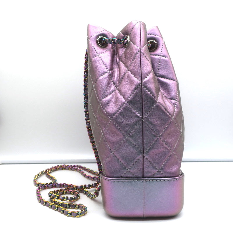 Chanel 17K Iridescent Gabrielle Medium Backpack Purple Quilted Leather –  Celebrity Owned