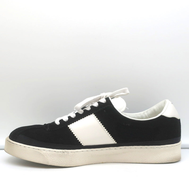 Tom Ford Bannister Low Top Sneakers Black Suede & White Leather Size 4 –  Celebrity Owned