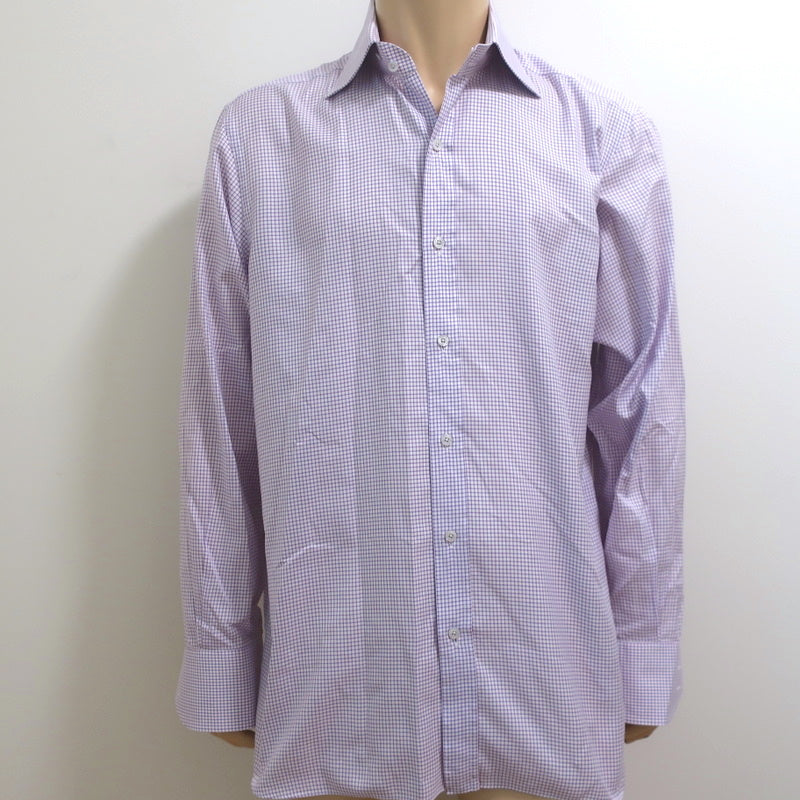 Tom Ford Button Down Shirt Purple Checked Cotton Size 42 - 16 1/2 –  Celebrity Owned