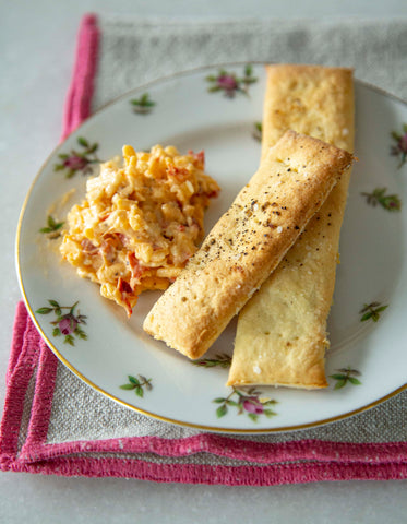 Sea Salt Biscuit Crackers and Pimento Cheese