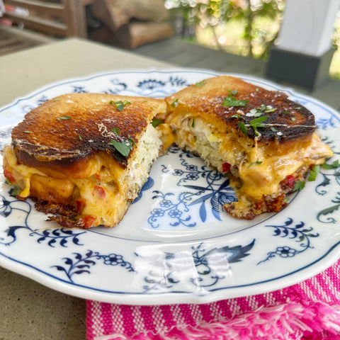 soft-shell crab pimento cheese sandwich