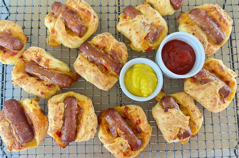 Pimento Cheese Pigs in a Biscuit Blanket