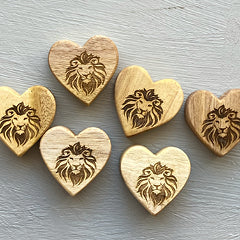 Engraved Hearts Lion