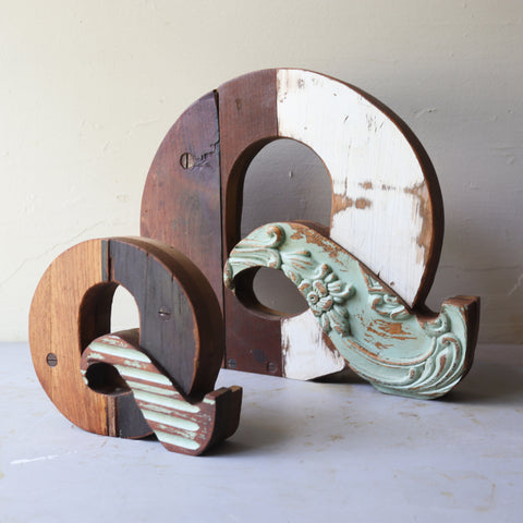 Reclaimed Wooden Letters
