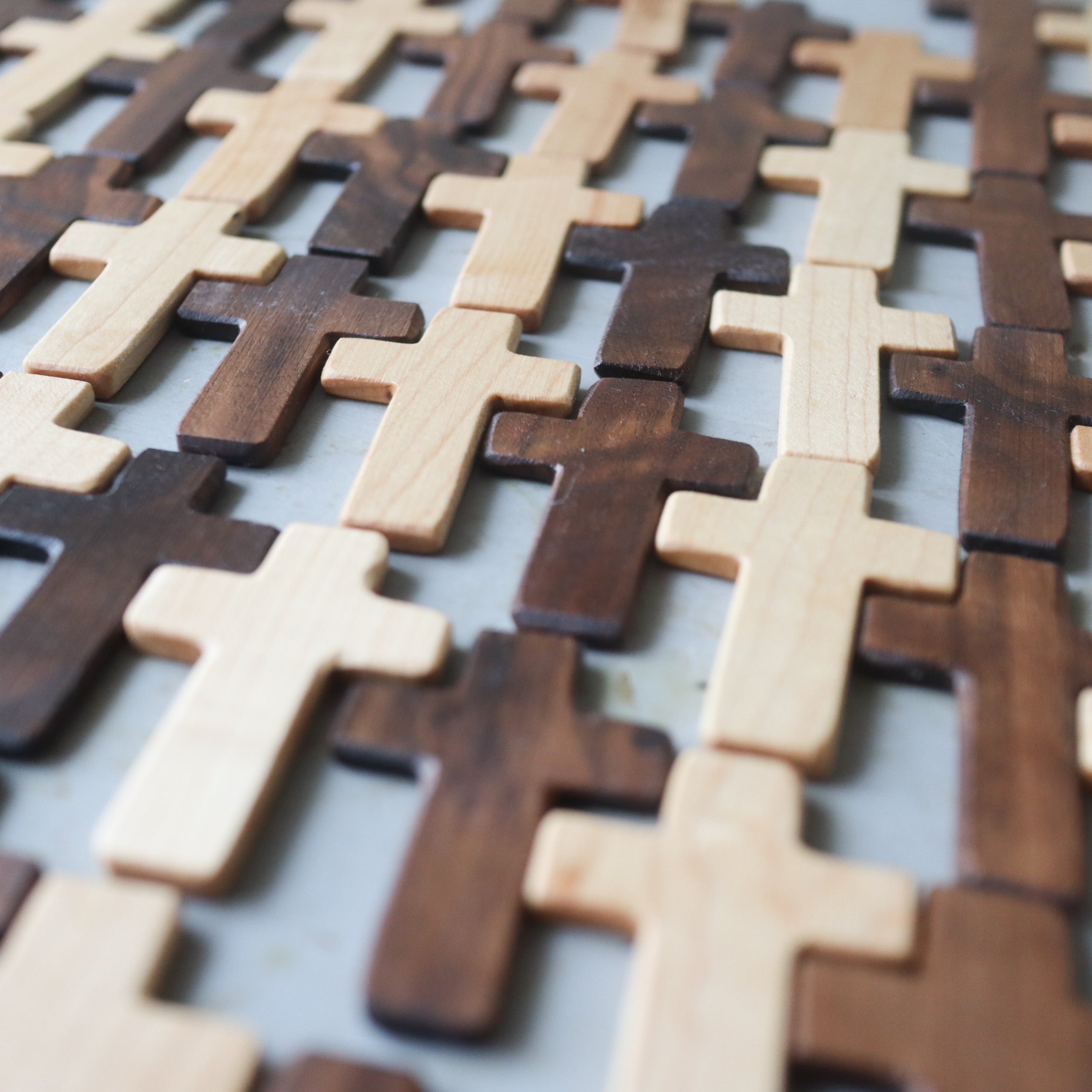 Handmade Wooden Pocket Crosses – Volume Discounts – Dennehey