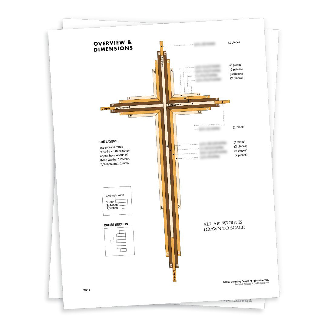 DIY Wooden Cross Plans 20-inches tall Dennehey Design Co.