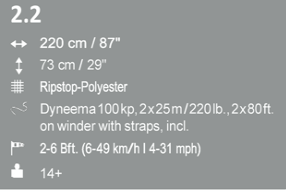 Symphony Beach III kite Specs