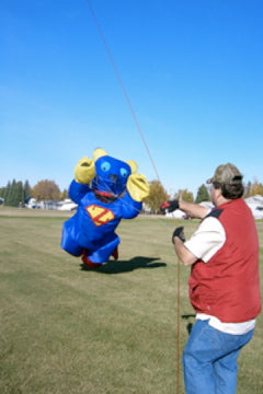 Mike launching his kite