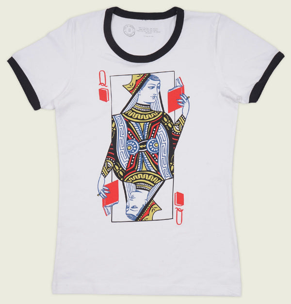 Women's Ringer T-shirt LITTLE GOLDEN BOOKS in White/Navy - Tees.ca