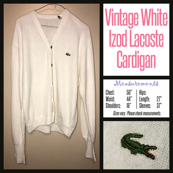 vintage lacoste cardigan sweater