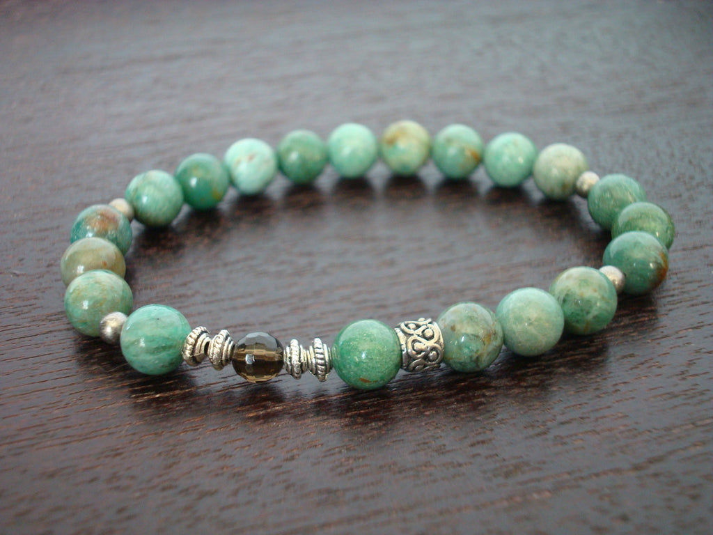 Womens African Jade Wisdom Mala Bracelet | औं 5th Element Yoga