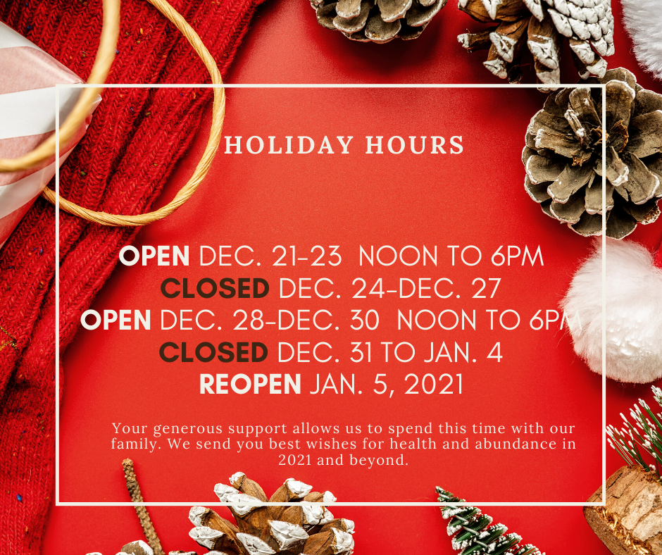 Bonacquisti Wine Holiday Hours 2020