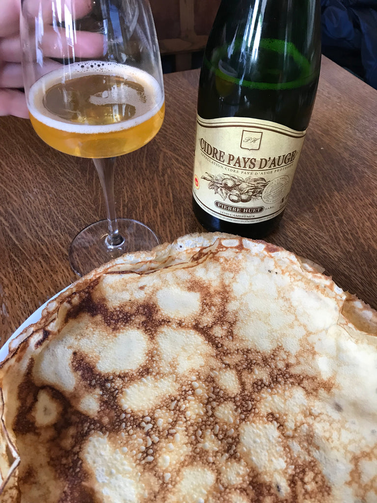 Perfect combo: cider and sweet crepe