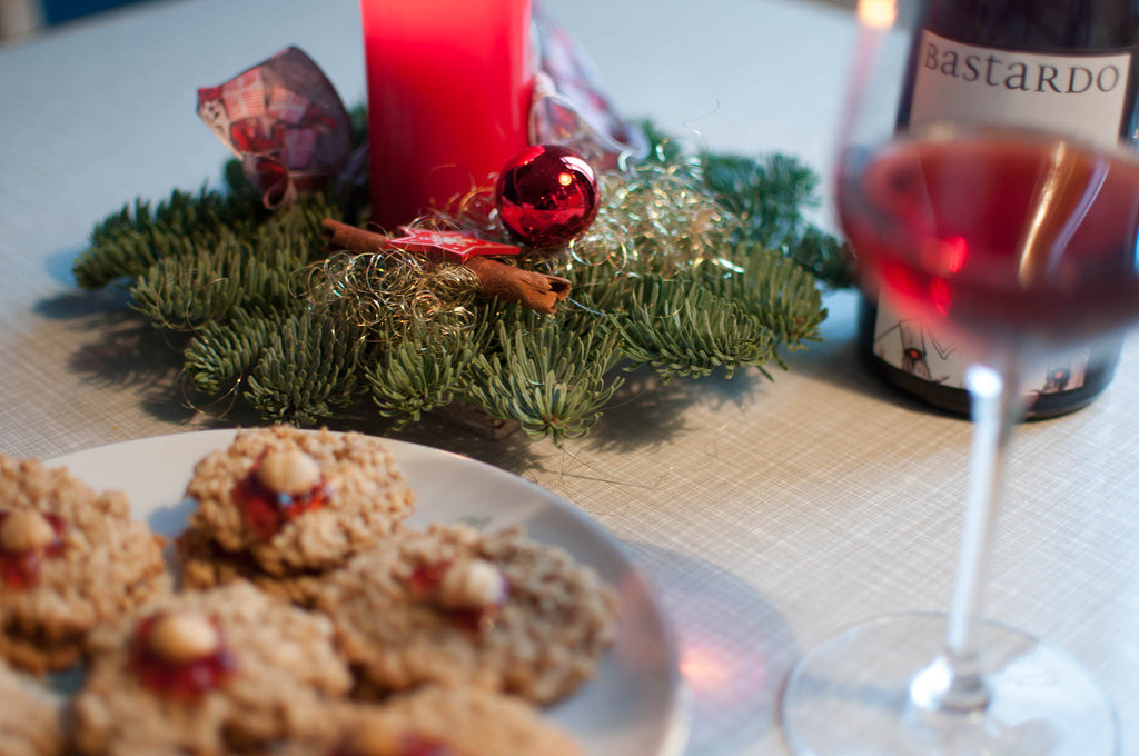 Hasselnødde havre cookies advent scene