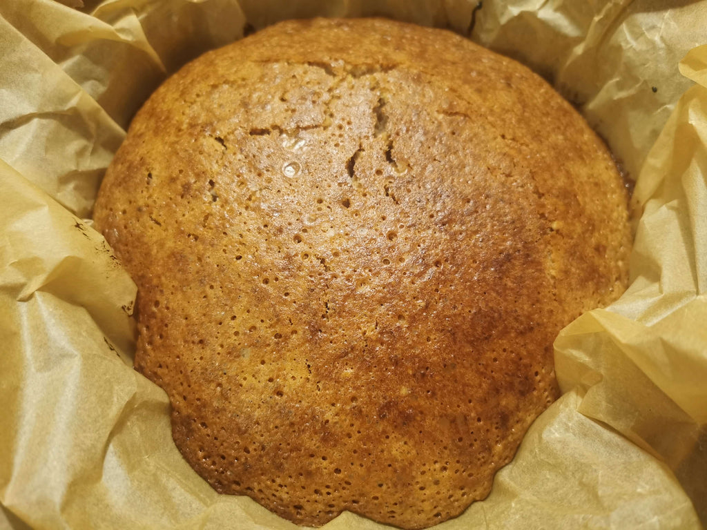 Walnut cake – baked until golden brown, fresh from the oven