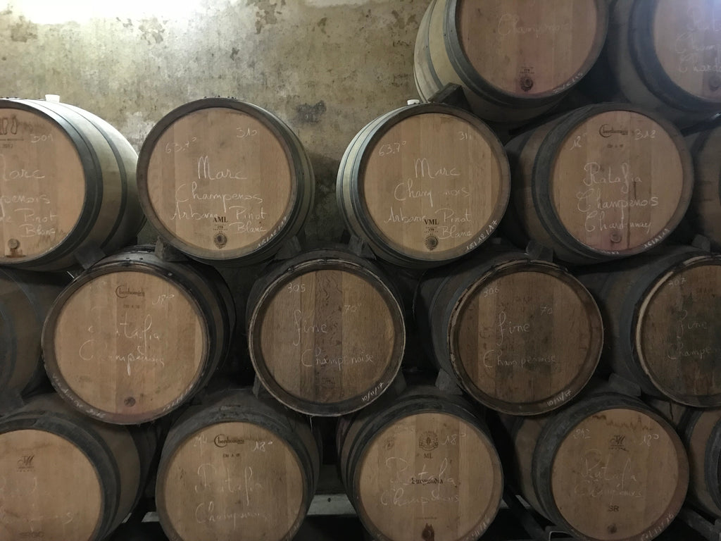 Brandy barrels in the basement