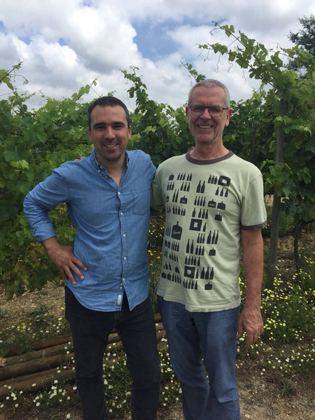 Luis and Philippe in the vineyards