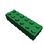 Green 6x2 lego brick