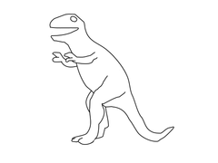 Tyrannosaurus rex dinosaur outline