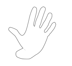 Hand outline