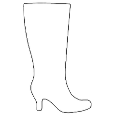 Ladies/Women's Boot Outline (Hush Puppies style)