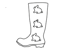 Rabbit Wellies outline