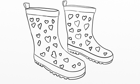 Boot with hearts outline – Bootkidz